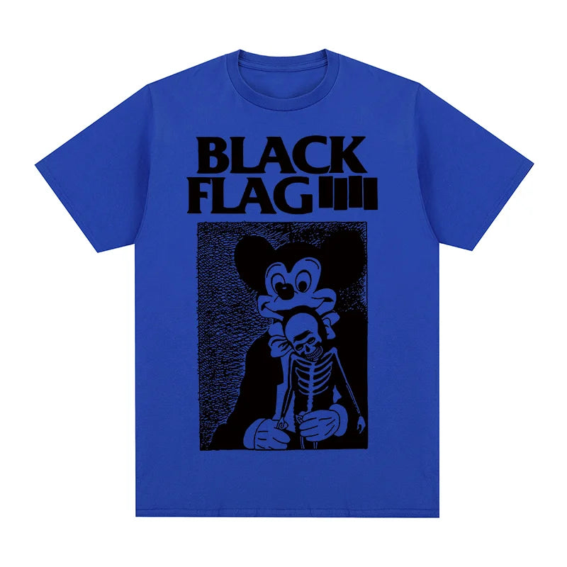 Punk Rock Band Black Flag Vintage t-shirt Trend Classic Harajuku Casual Female Cotton Men T shirt New TEE TSHIRT Womens tops