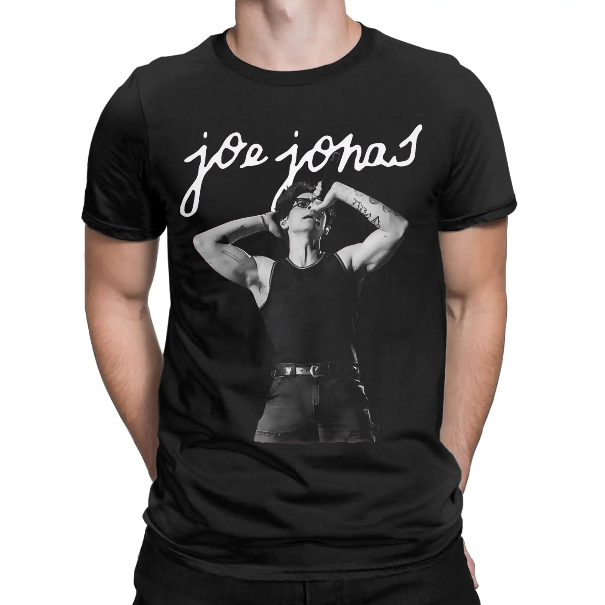 Joe Jonas Joecation Men T Shirts  Novelty Tee Shirt Short Sleeve O Neck T-Shirts Cotton 4XL 5XL 6XL Tops