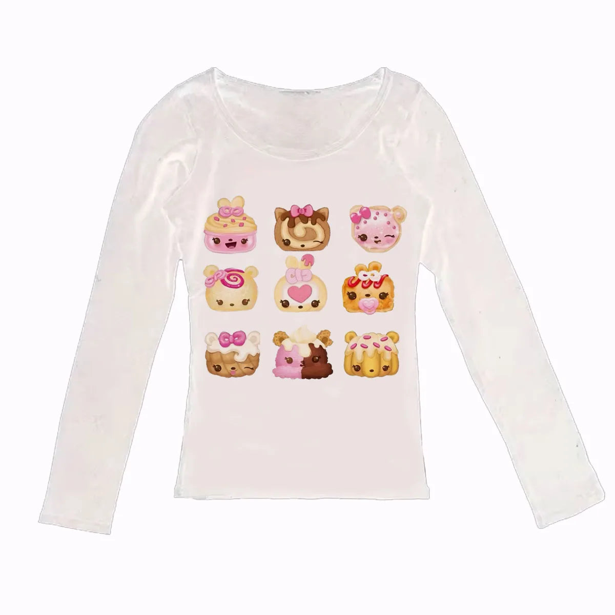 Gothic Pattern Clothes Long-sleeve T-shirts Y2k girls Retro Sexy Long-sleeve Tees Aesthetic Grunge Trashy Tees Long-sleeve Tops