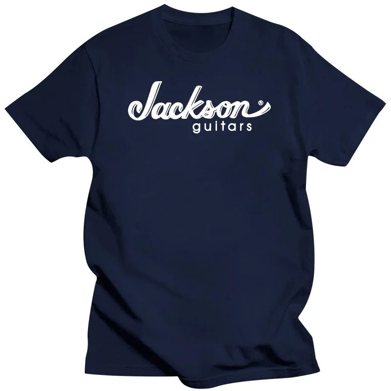 New Black Rock Guitarist Metal Band Short Sleeve cotton T Shirts JACKSON Guitars Logo T-shirt  Man Clothing harajuku  t-