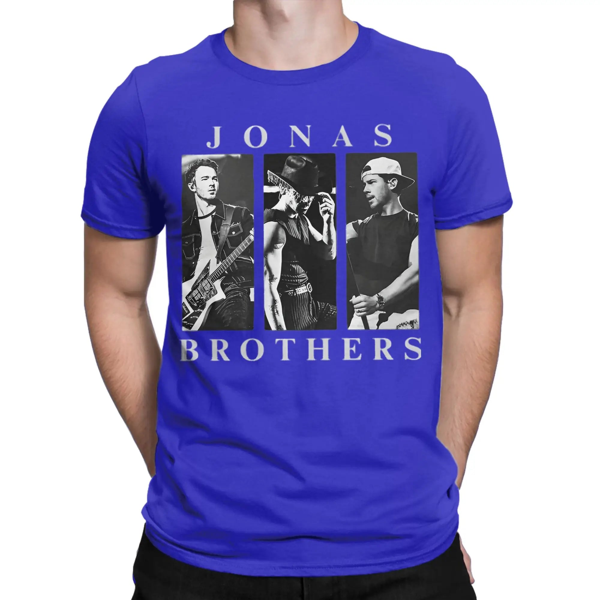Men T-Shirts Music Brothers Tour 2025 Jonas Concert Funny 100% Cotton Tee Short Sleeve Band Legend T Shirt Crewneck Tops Classic
