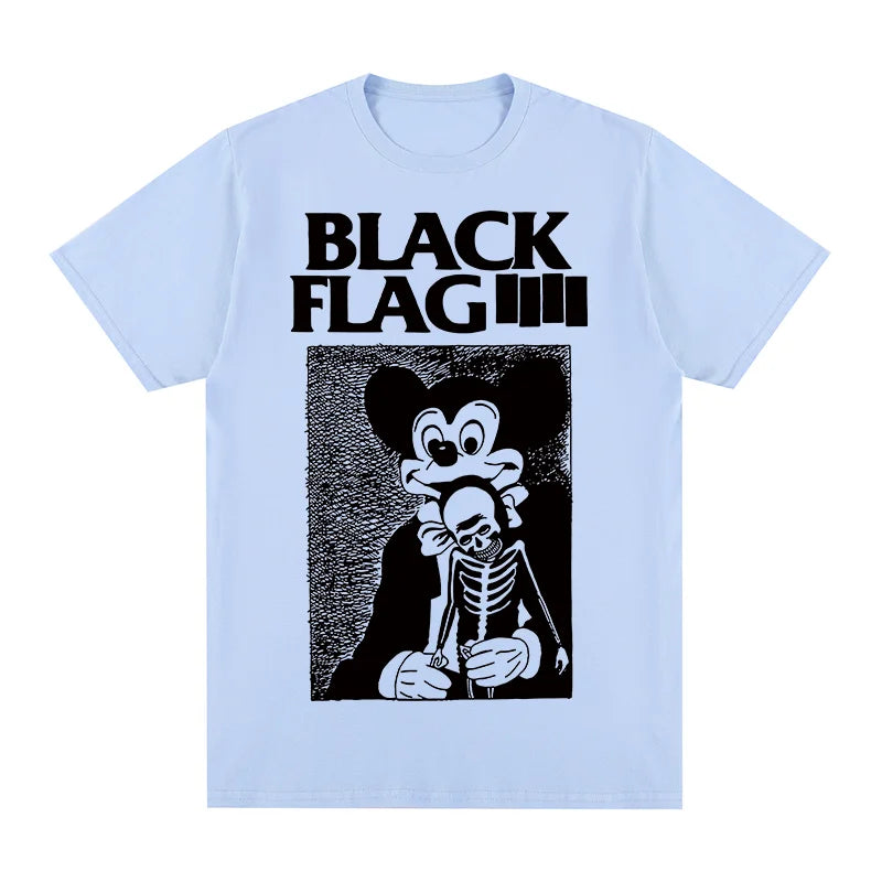 Punk Rock Band Black Flag Vintage t-shirt Trend Classic Harajuku Casual Female Cotton Men T shirt New TEE TSHIRT Womens tops