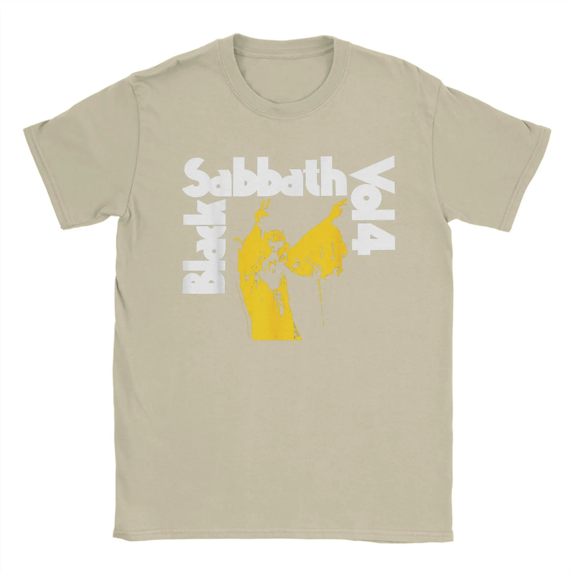 Black Sabbath Vol 4 T-Shirt Summer Heavy Metal Rock Band Awesome T-Shirts 100% Cotton Tee Shirt Short Sleeve Casual Tees