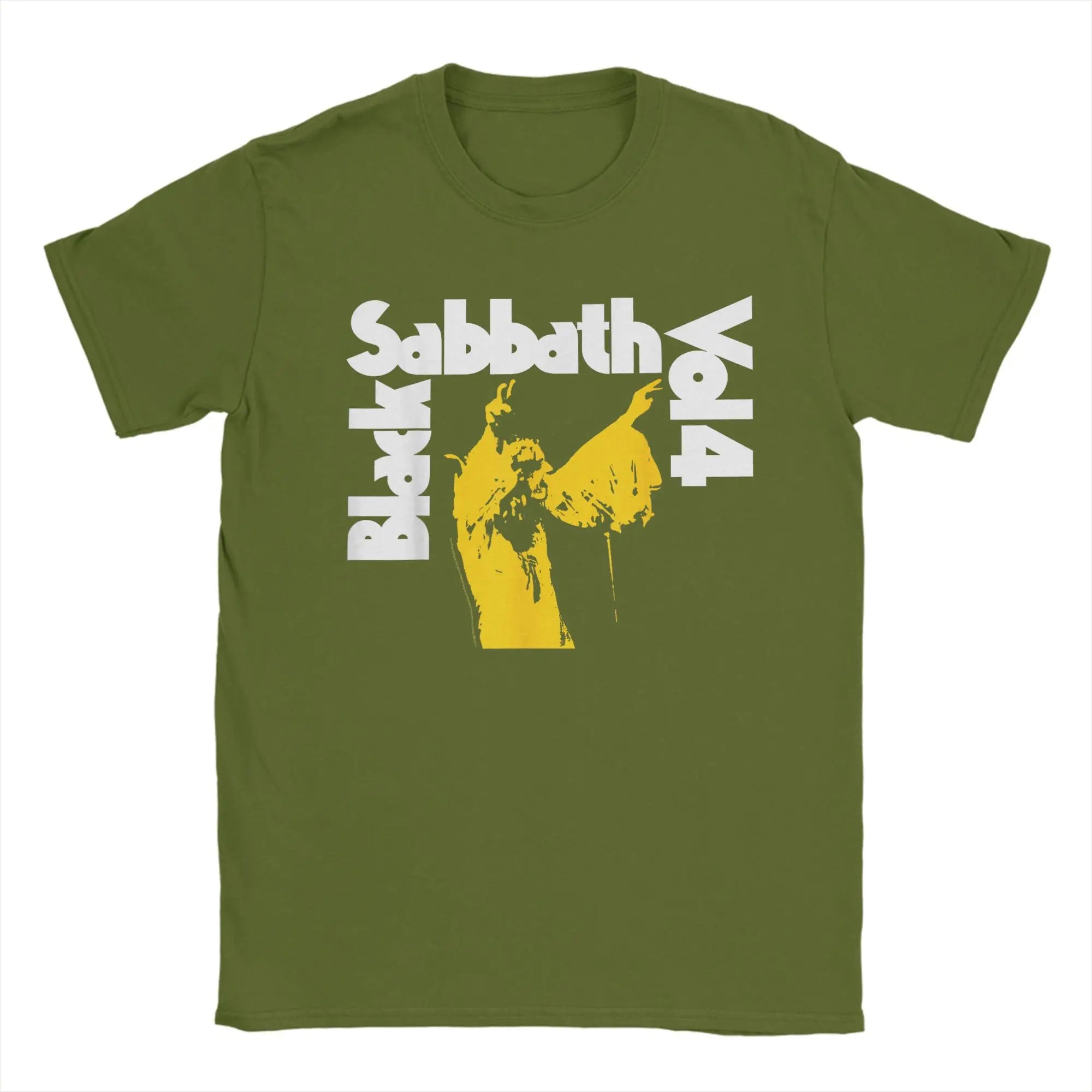 Black Sabbath Vol 4 T-Shirt Summer Heavy Metal Rock Band Awesome T-Shirts 100% Cotton Tee Shirt Short Sleeve Casual Tees
