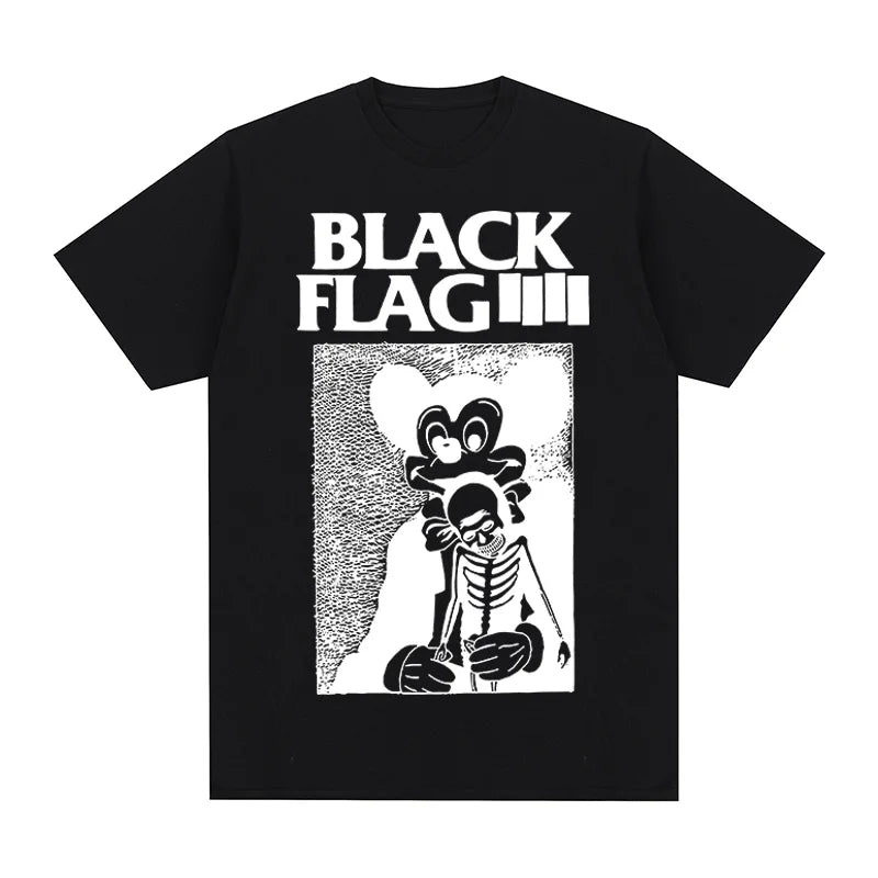 Punk Rock Band Black Flag Vintage t-shirt Trend Classic Harajuku Casual Female Cotton Men T shirt New TEE TSHIRT Womens tops