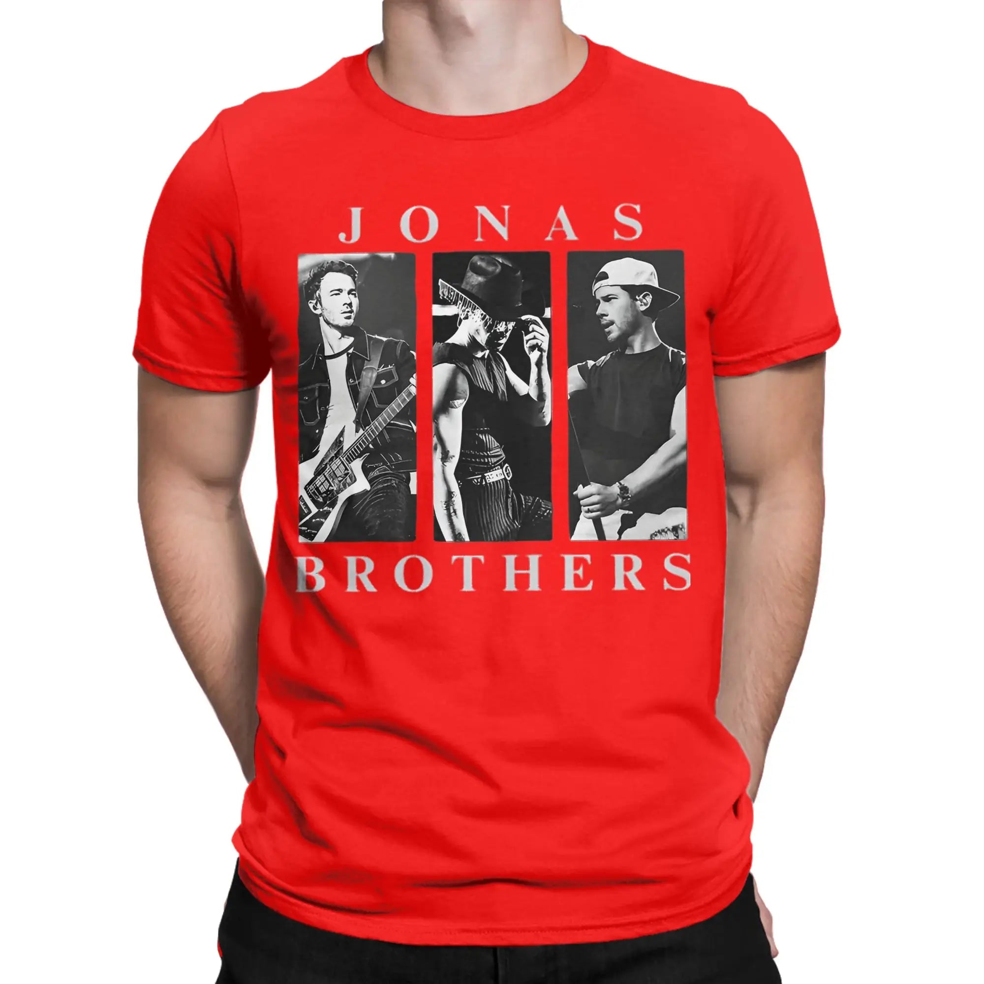Men T-Shirts Music Brothers Tour 2025 Jonas Concert Funny 100% Cotton Tee Short Sleeve Band Legend T Shirt Crewneck Tops Classic