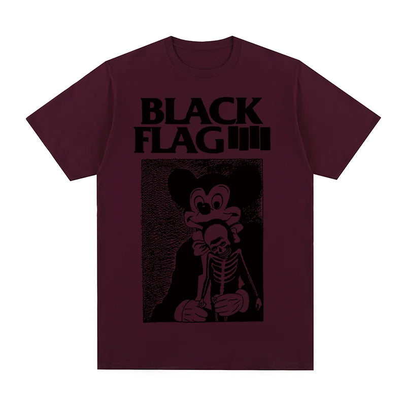 Punk Rock Band Black Flag Vintage t-shirt Trend Classic Harajuku Casual Female Cotton Men T shirt New TEE TSHIRT Womens tops