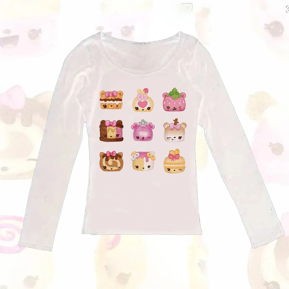 Gothic Pattern Clothes Long-sleeve T-shirts Y2k girls Retro Sexy Long-sleeve Tees Aesthetic Grunge Trashy Tees Long-sleeve Tops