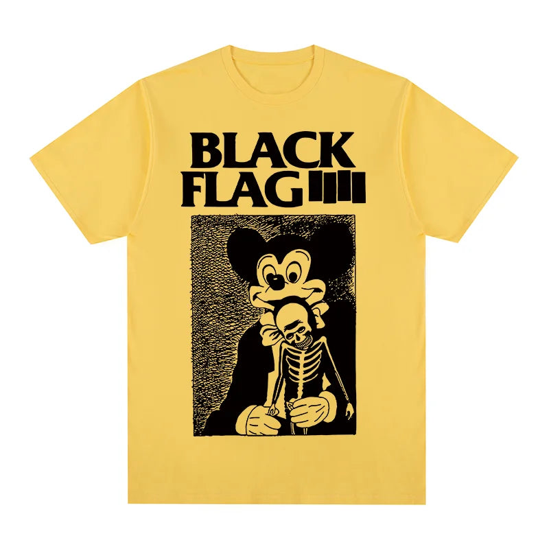 Punk Rock Band Black Flag Vintage t-shirt Trend Classic Harajuku Casual Female Cotton Men T shirt New TEE TSHIRT Womens tops