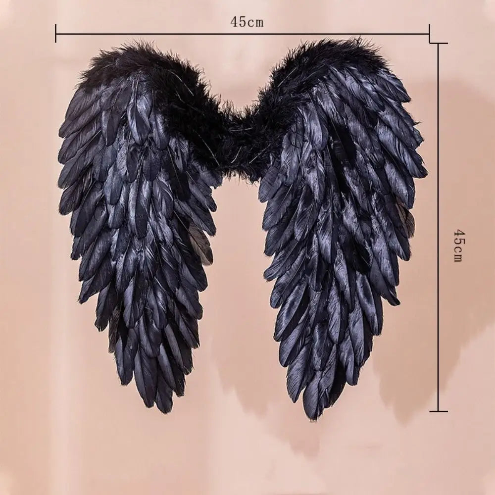 New White Feather Wings Handmade Party Props Cosplay Little Wings Black Angel Wings Party