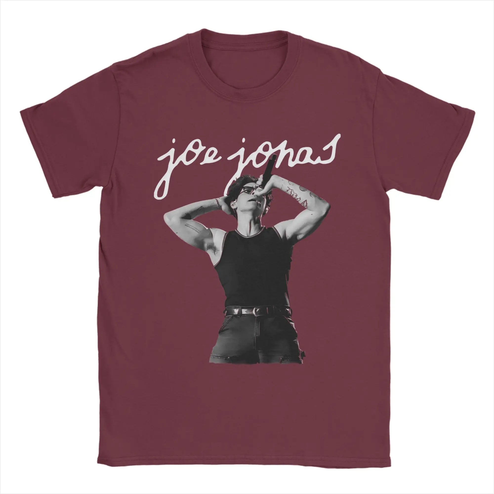 Joe Jonas Joecation Men T Shirts  Novelty Tee Shirt Short Sleeve O Neck T-Shirts Cotton 4XL 5XL 6XL Tops