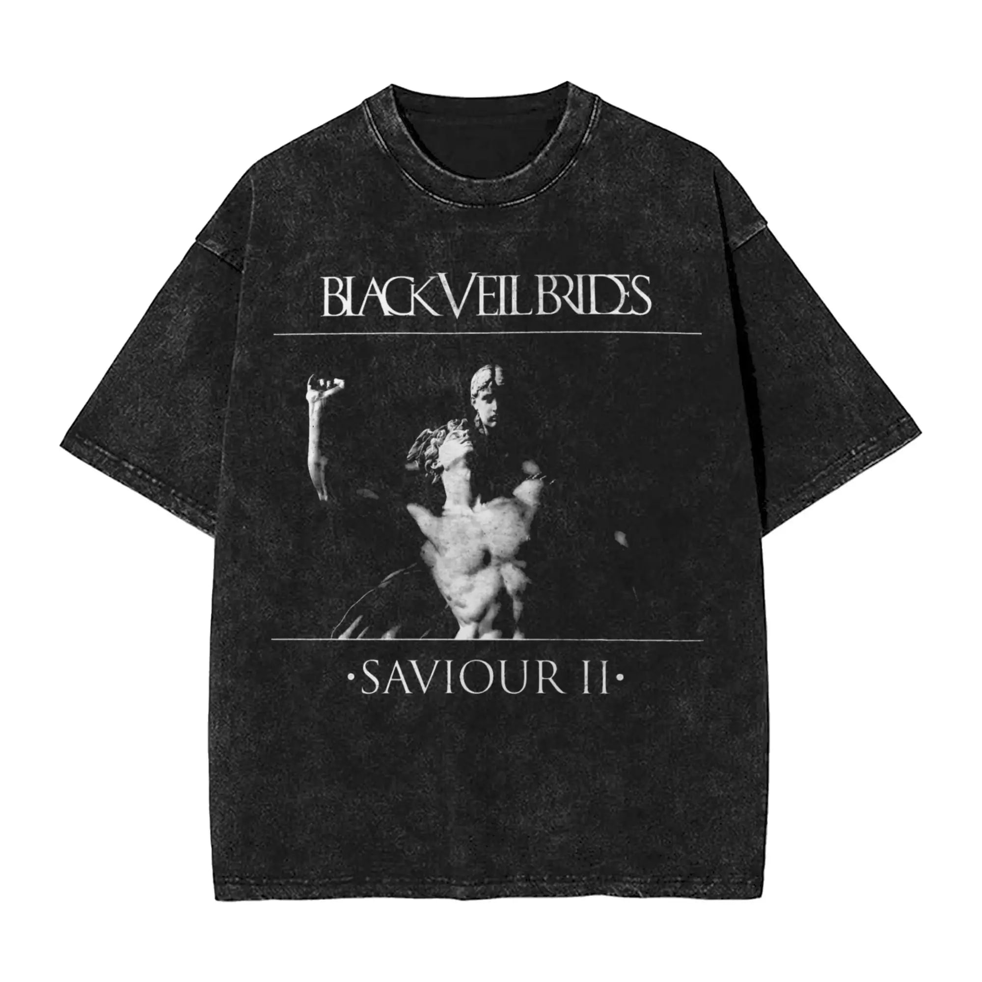BLACK VEILs BRIDES BAND rock metal band  T Shirts Hip Hop Washed Cotton Harajuku T-Shirt  Retro for Men Women Streetwear Tees