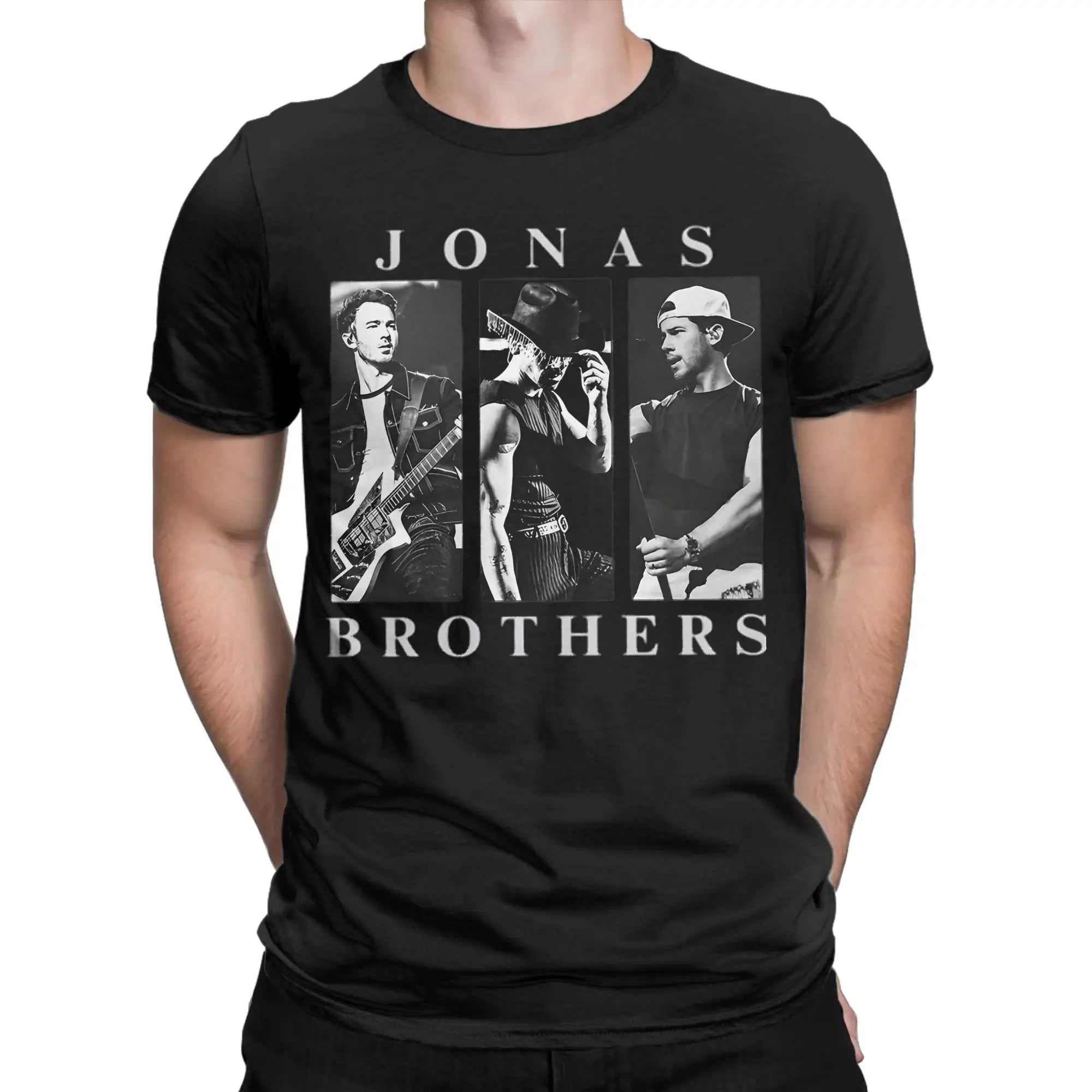 Men T-Shirts Music Brothers Tour 2025 Jonas Concert Funny 100% Cotton Tee Short Sleeve Band Legend T Shirt Crewneck Tops Classic