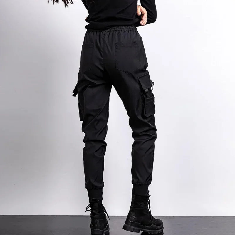 Black Work Pants for Women in Spring and Autumn 2024 New Ins Trendy and Versatile Slimming Elastic Ankle-Length Sports Pants