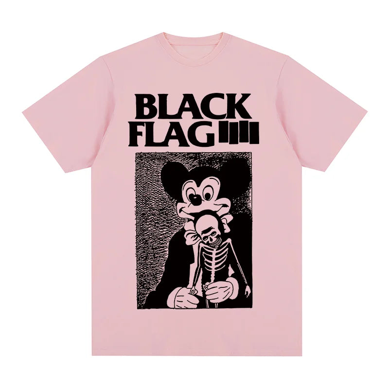 Punk Rock Band Black Flag Vintage t-shirt Trend Classic Harajuku Casual Female Cotton Men T shirt New TEE TSHIRT Womens tops