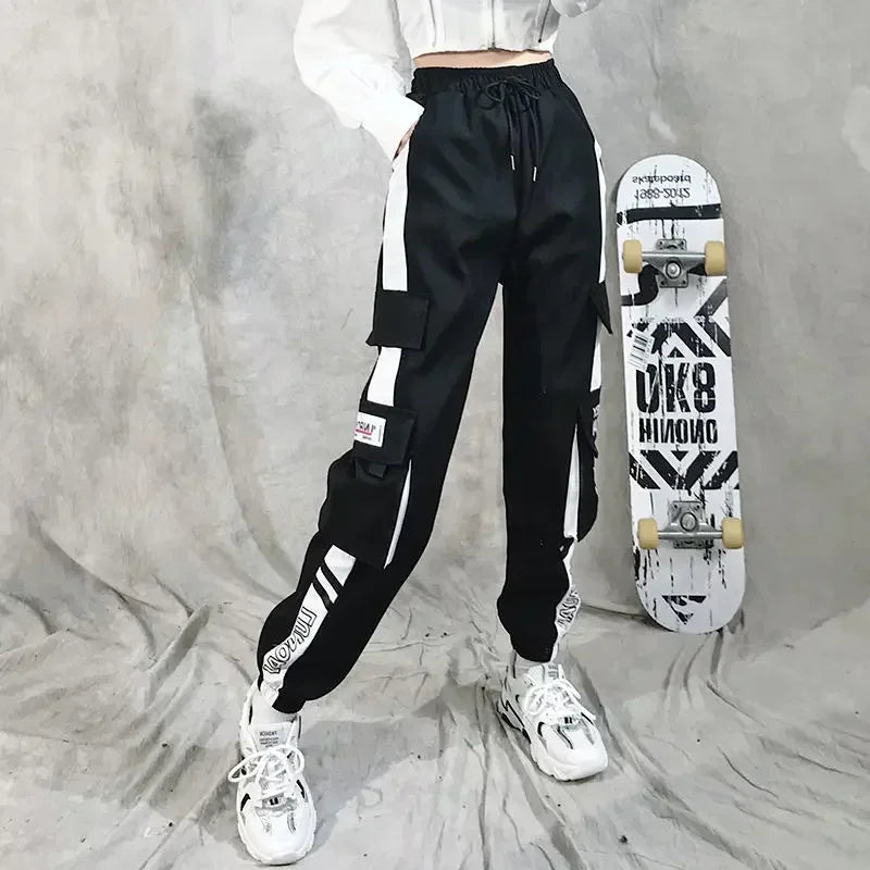 Black Work Pants for Women in Spring and Autumn 2024 New Ins Trendy and Versatile Slimming Elastic Ankle-Length Sports Pants