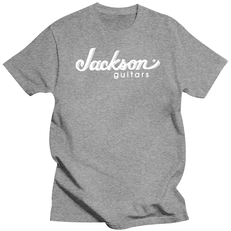 New Black Rock Guitarist Metal Band Short Sleeve cotton T Shirts JACKSON Guitars Logo T-shirt  Man Clothing harajuku  t-