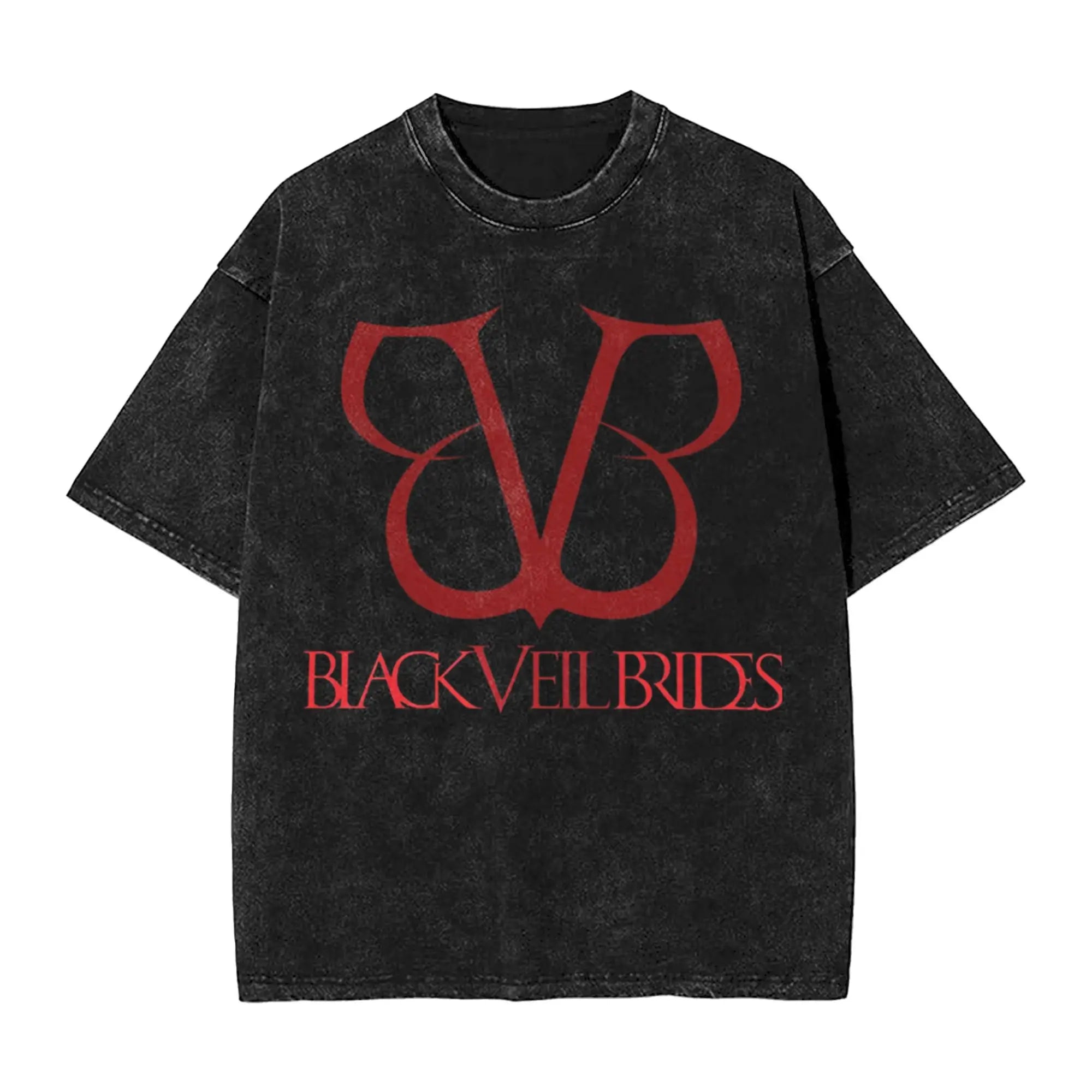 BLACK VEILs BRIDES BAND rock metal band  T Shirts Hip Hop Washed Cotton Harajuku T-Shirt  Retro for Men Women Streetwear Tees