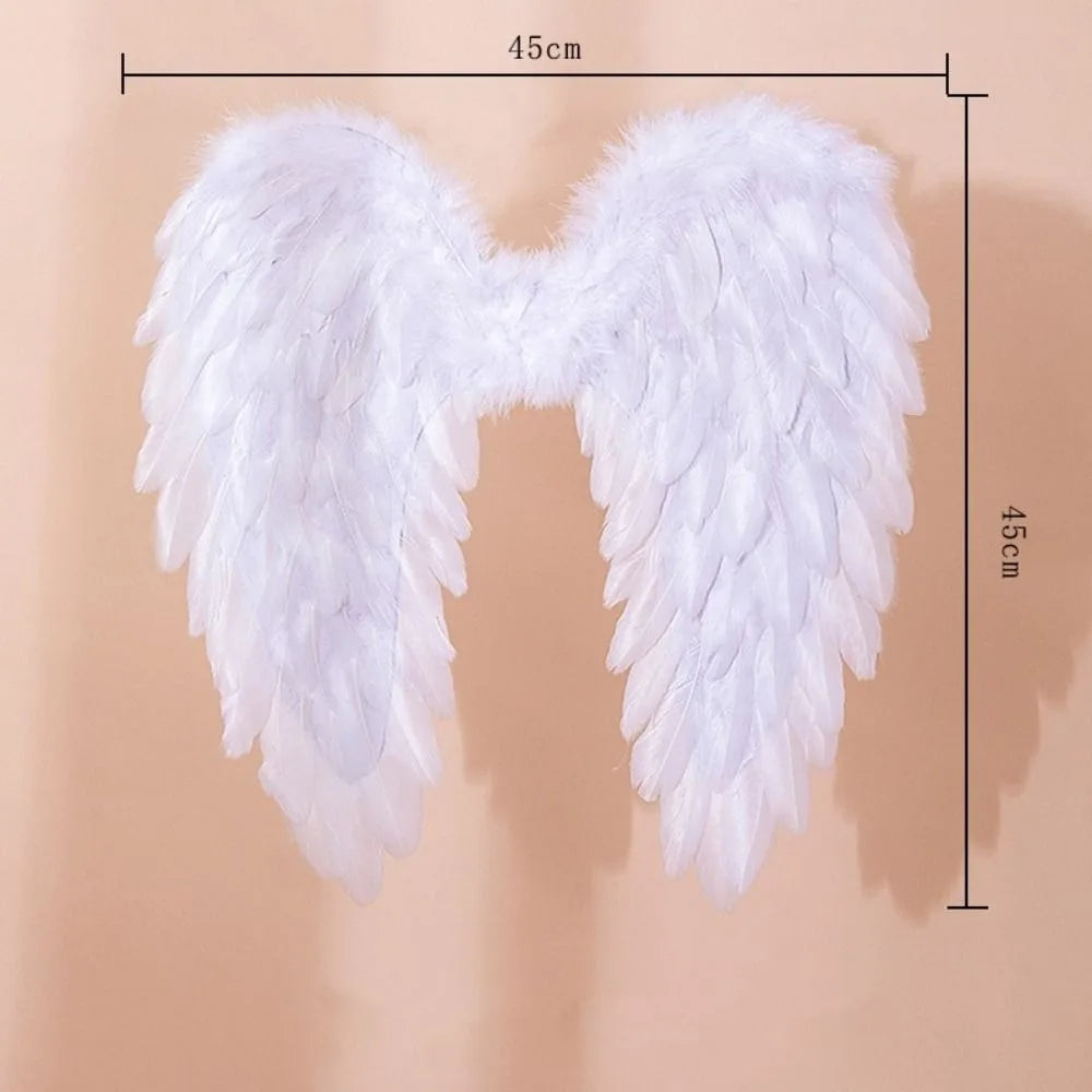 New White Feather Wings Handmade Party Props Cosplay Little Wings Black Angel Wings Party