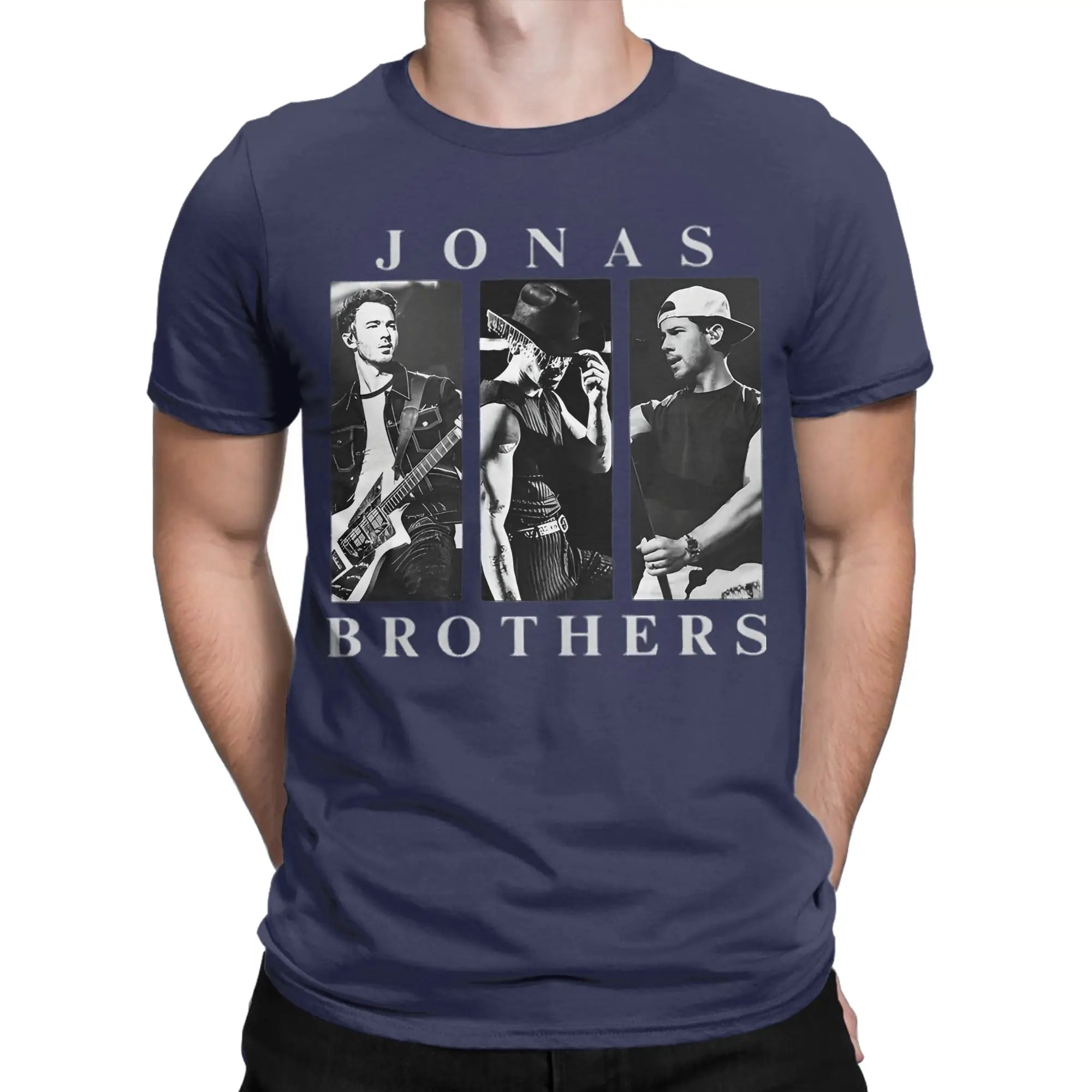 Men T-Shirts Music Brothers Tour 2025 Jonas Concert Funny 100% Cotton Tee Short Sleeve Band Legend T Shirt Crewneck Tops Classic