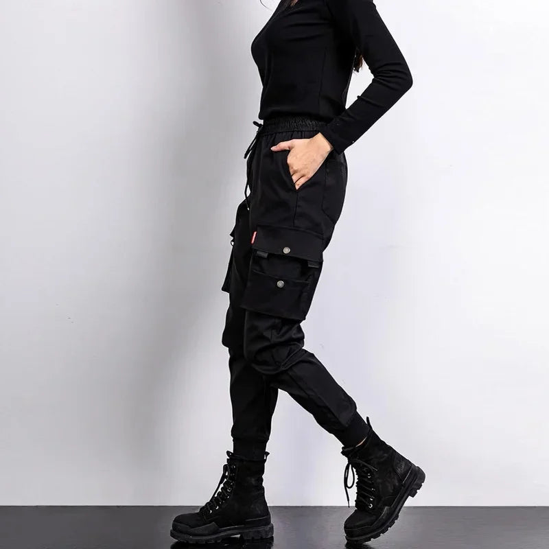 Black Work Pants for Women in Spring and Autumn 2024 New Ins Trendy and Versatile Slimming Elastic Ankle-Length Sports Pants