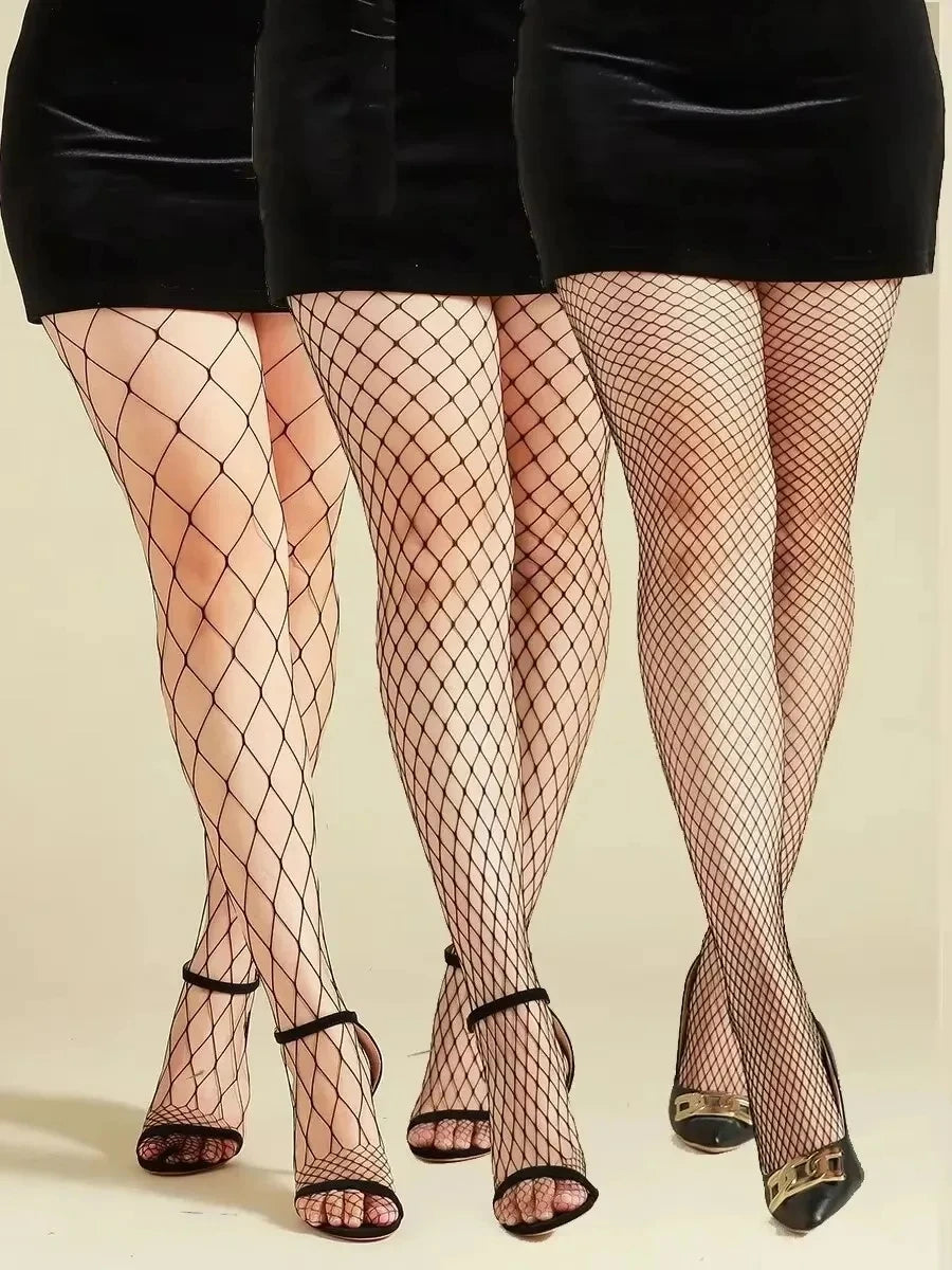 1PCS/3PCS XXXL Large Plus Size High Waist Fishnet Tights for Women | Fish Net Stockings | Lingerie Pantyhose