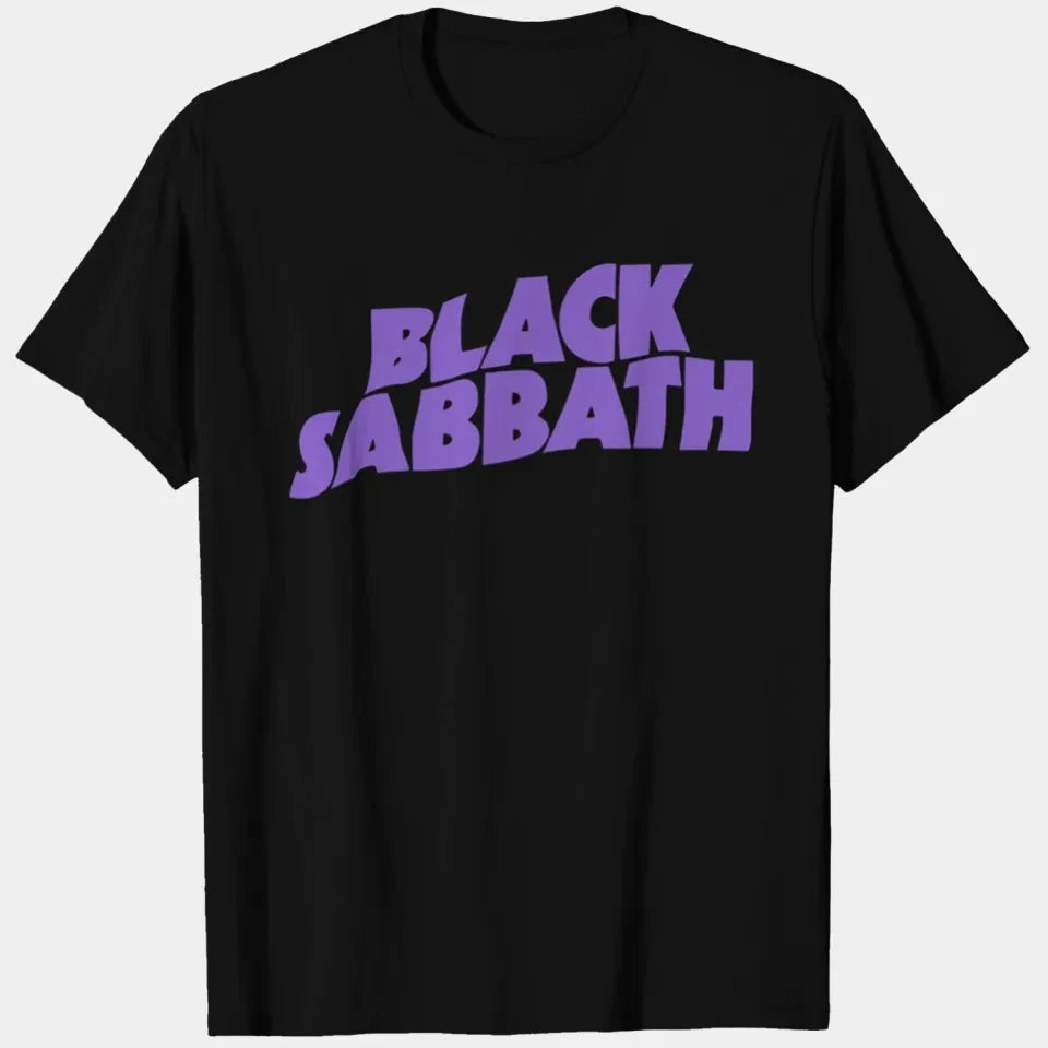 Black Sabbath Logo T Shirt Mens Rock and Roll Music Classic Band Tee New Summer high-quality tops  mens t shirts